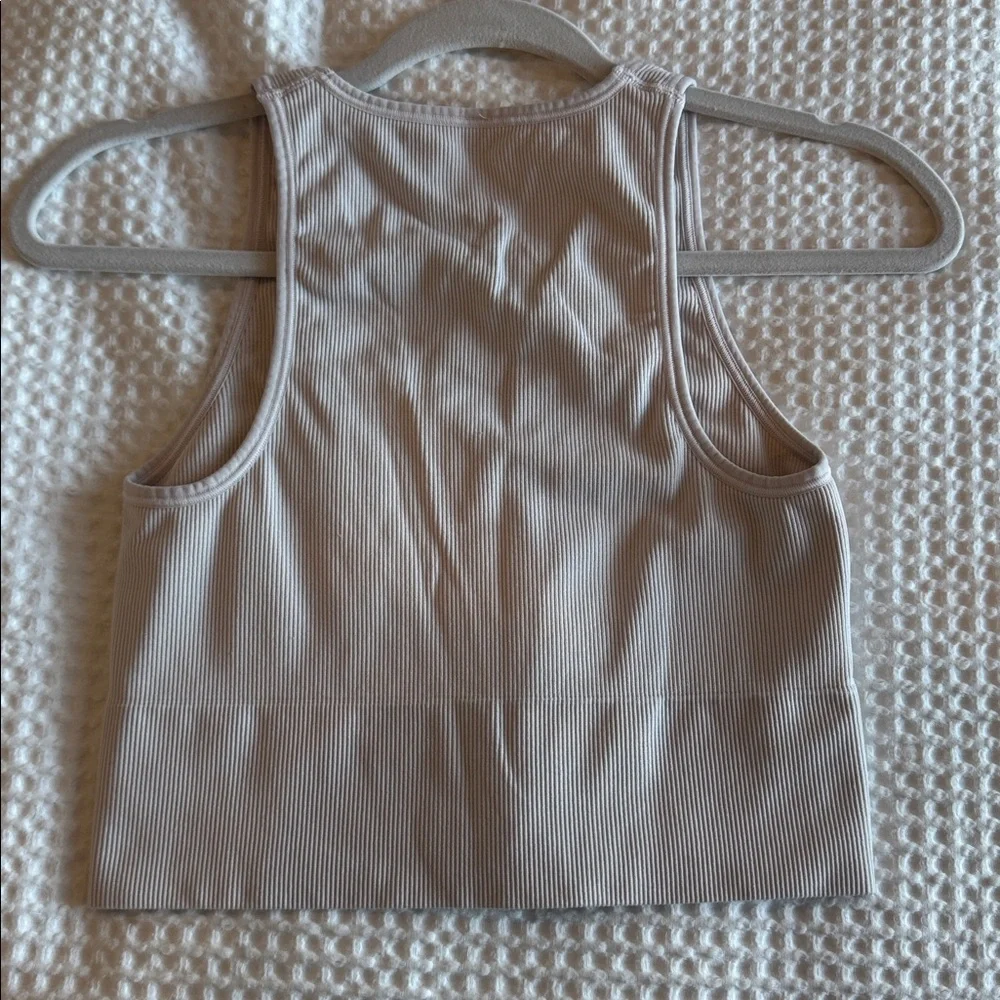 Athleta V-Neck Ribbed Cropped Tank - Picture 2 of 2